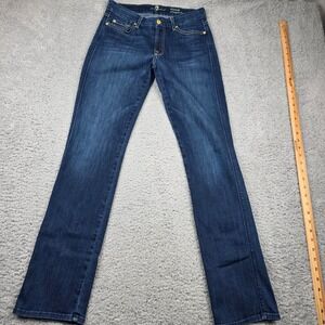 7 For All Mankind Kimmie Straight Leg Jeans Dark Wash Women's Size 28